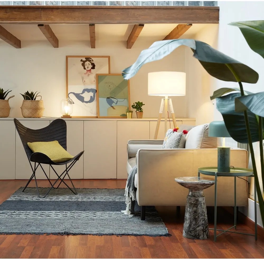 Lampadar Kave Home Uzagi, alb