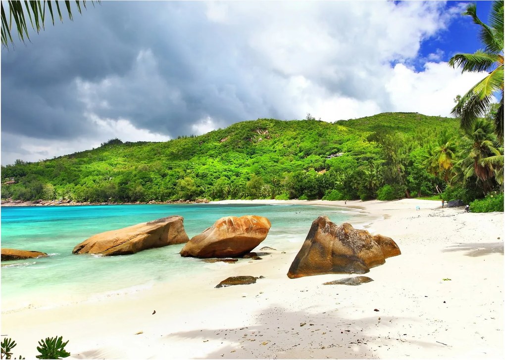 Tablou - Seychelles, plaja Takamaka (70x50 cm)