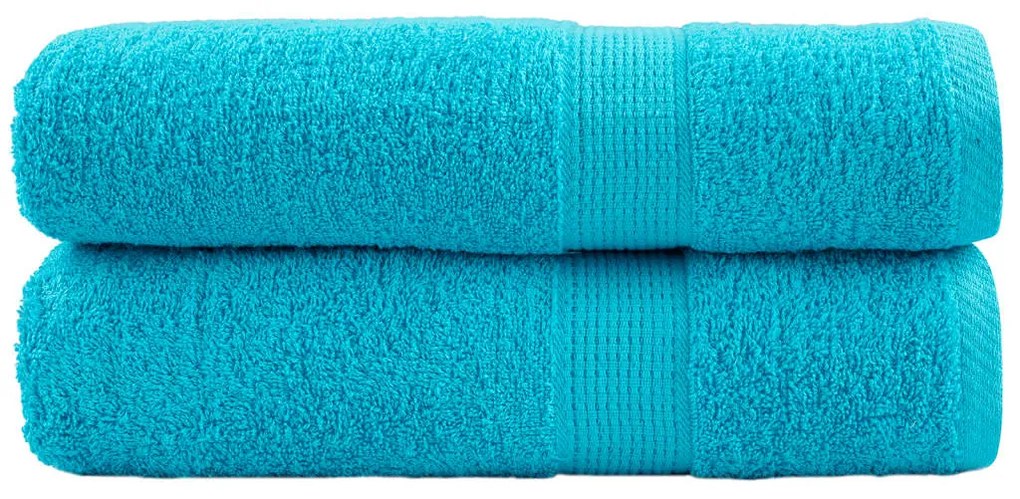 vidaXL Prosoape de mâini premium SOLUND 2 buc. turcoaz 50x100cm 600gsm