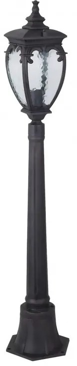 Stalp de exterior protectie IP44, Fleur H-113cm, bronz antic