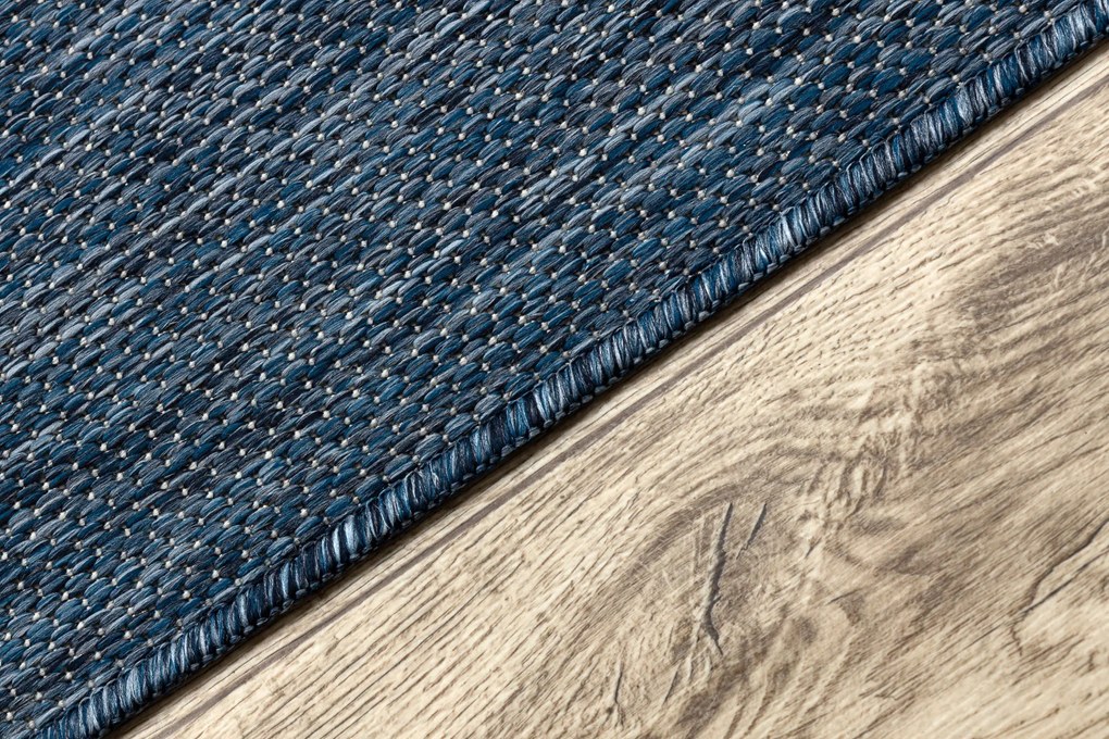 Covor SISAL SION A5165A Melanj țesute plate albastru inchis