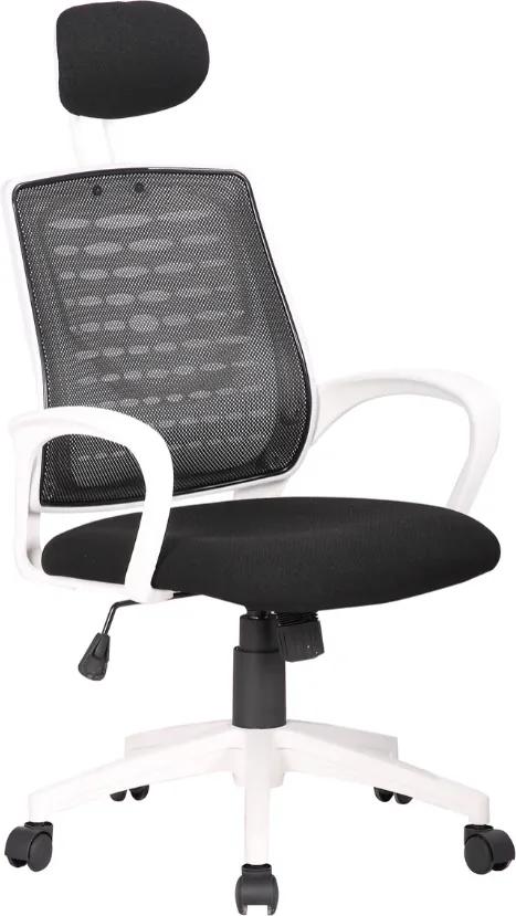 Scaun directorial ergonomic Harper, negru-alb, mesh/textil