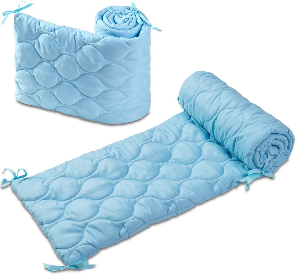 Set 2 aparatori matlasate patut 120x60 cm Kidizi Blue Deluxe