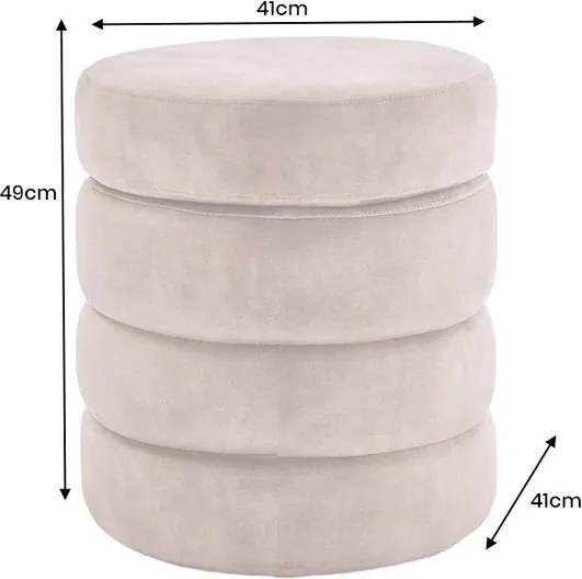 Taburete cu spatiu de depozitare, Tesatura boucle taupe, VOQUE 50cm