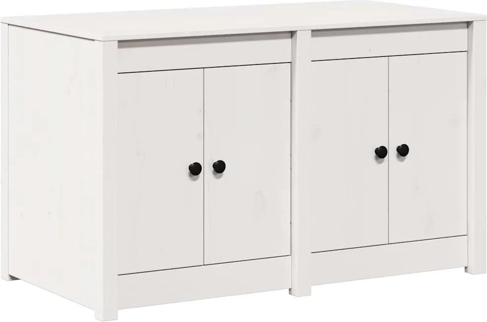 vidaXL Dulap de bucătărie Alb 106 x 55 x 64 cm Lemn masiv de pin