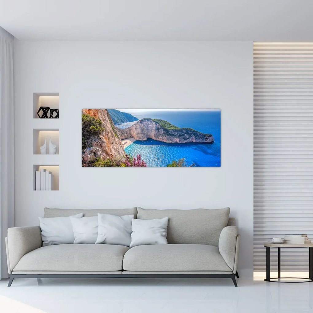 Tablou - Plaja Navagio, Grecia (120x50 cm)
