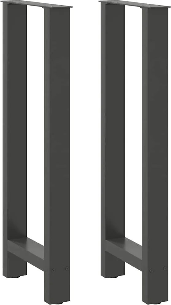 vidaXL Picioare de masă de bar antracit, 2 buc., 40x(100-101) cm, oțel
