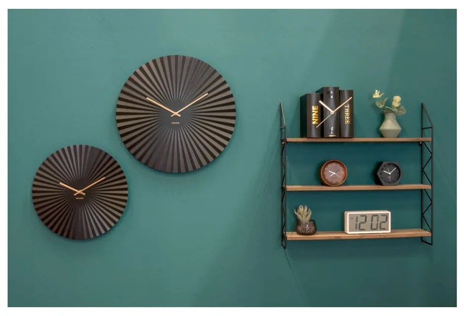 Ceas Karlsson Sensu, Ø 40 cm, negru