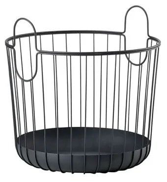 Coș de depozitare din metal Zone Inu, ø 40,6 cm, negru