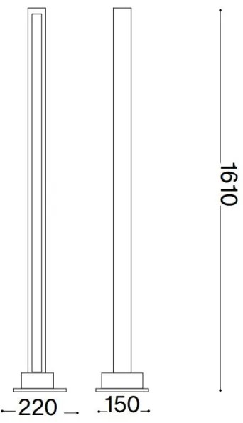 Lampadar LED dimabil Ideal Lux CRAFT LED/26W/230V CRI 90
