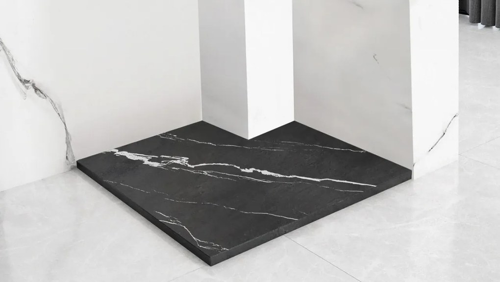 Cadita de dus Bazalt Carrara neagra 90x90