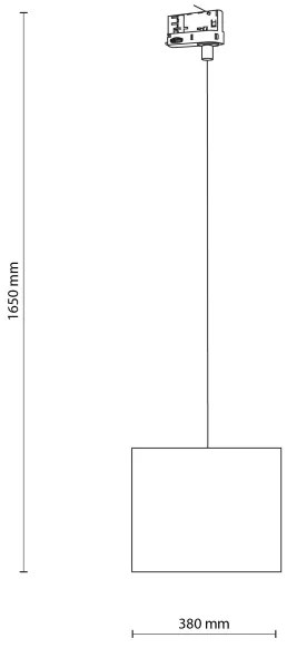 Lustră pe cablu pentru sistem de șină trifazic TRACER 1xE27/15W/230V d. 30 cm negru/maro