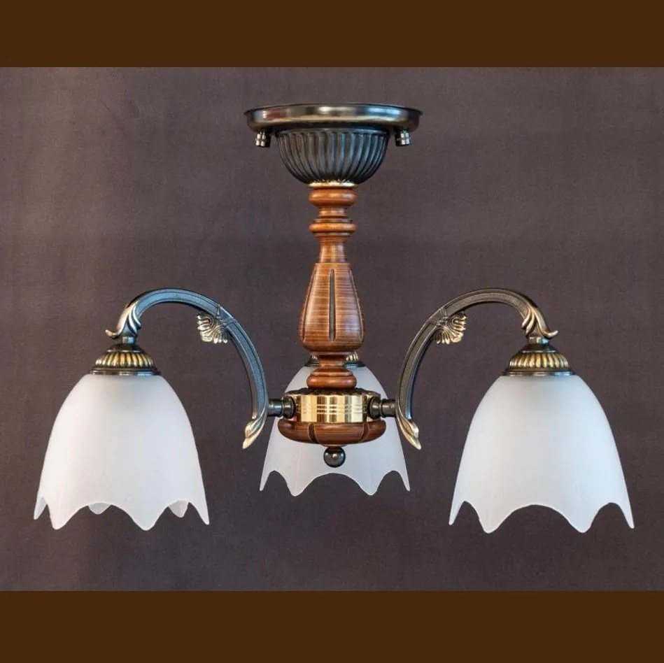 Lustra rustica aplicata cu 3 brate design italian 9942