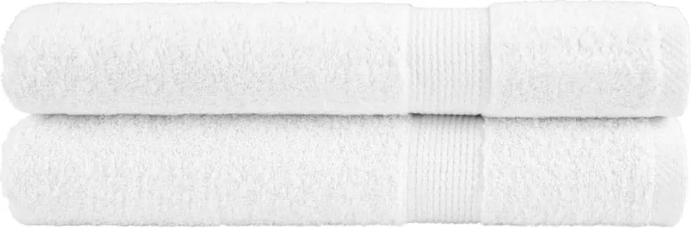 vidaXL Prosoape de saună premium, SOLUND 2 buc alb 80x200cm 600gsm