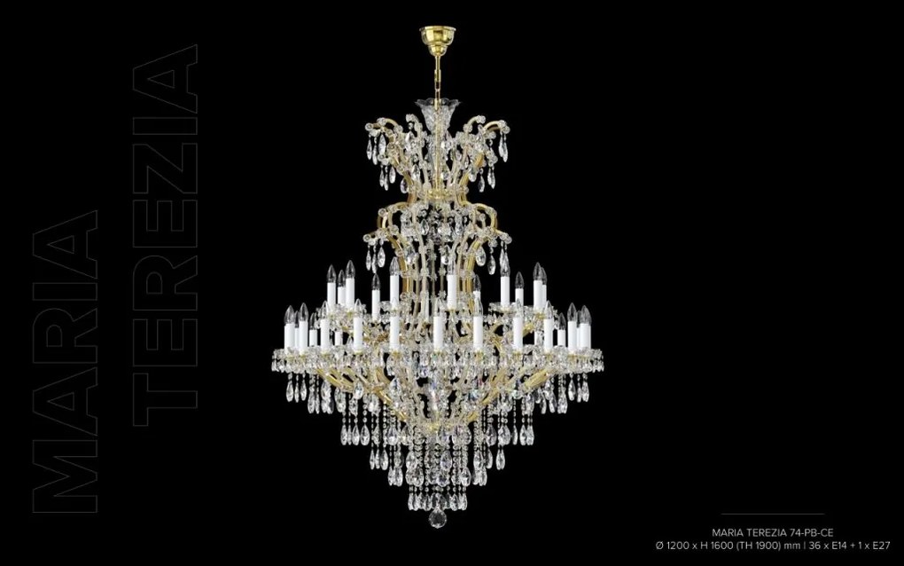 Candelabru Cristal Bohemia Exclusive 36 brate MARIA TEREZIA 74
