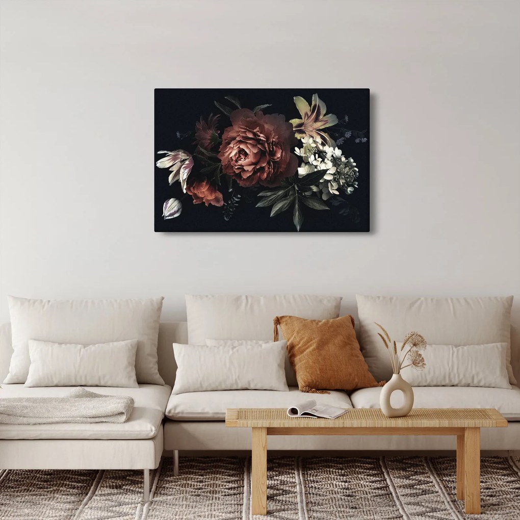 Tablou - Flori întunecate (90x60 cm)