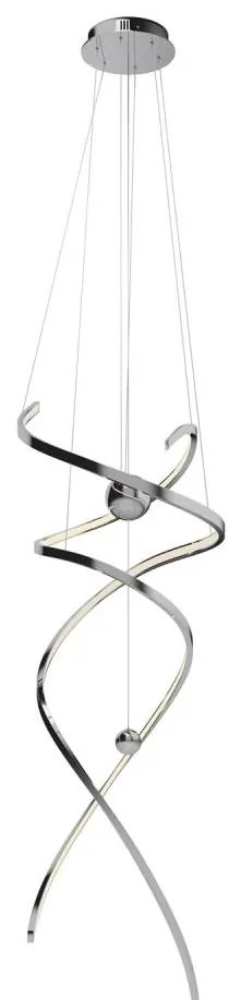 Lustră LED dimabilă pe cablu MAXLIGHT P0482D RITZ LED/100W/230V d. 60 cm CRI 90 crom lucios