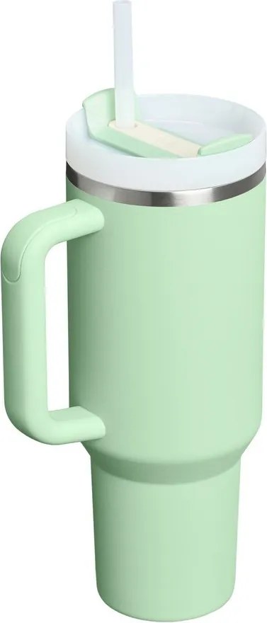 Termos verde salvie cu pai din oțel inoxidabil 1,18 l Quencher H2.0 FlowState Tumbler Pistachio – Stanley