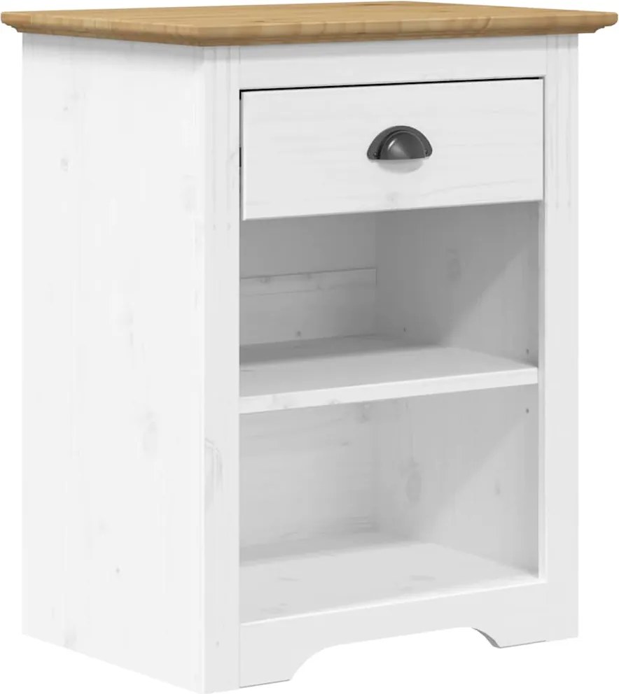 vidaXL Noptieră "BODO", maro, 53x38,5x67 cm, lemn masiv de pin