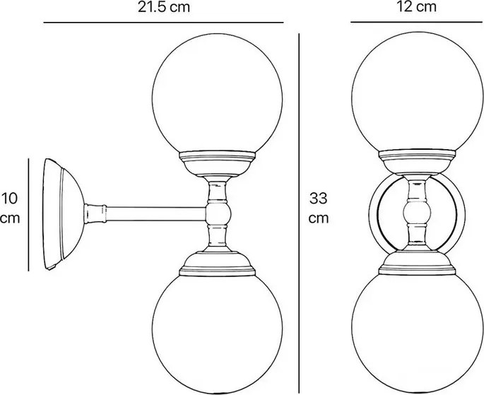 Aplica din alama stil modern Art Deco Incanto