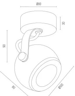 Spot KOS PLUS 1xGU10/5W/230V negru/auriu Argon 4902