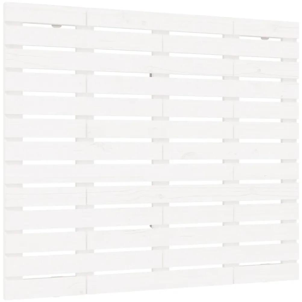 824664 vidaXL Tăblie de pat pentru perete, alb, 106x3x91,5 cm, lemn masiv pin