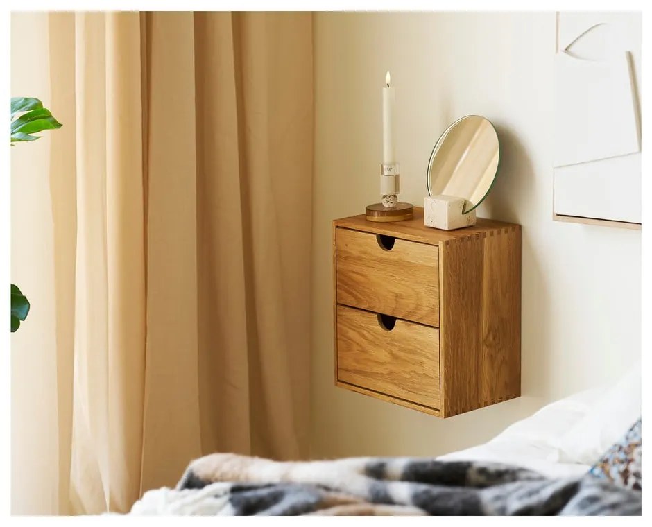 Raft în culoare naturală etajat din lemn de stejar 18 cm Townsville – House Nordic