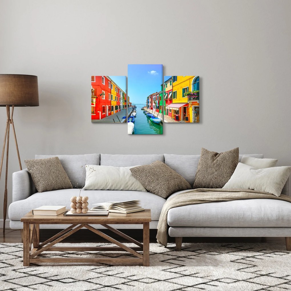 Tablou - Insula Burano, Veneția, Italia (90x60 cm)