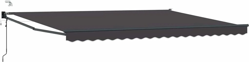 vidaXL Cort electric retractabil Antracit 4 x 2 m