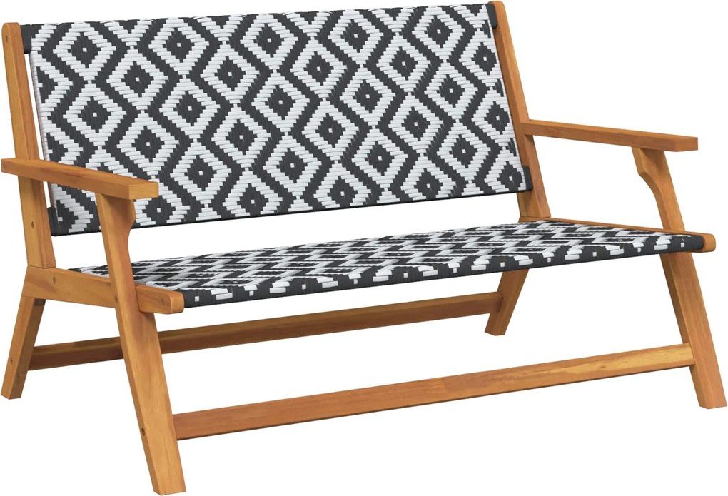 vidaXL Mobilier de grădină Negru și Alb 122 x 78 x 73 cm