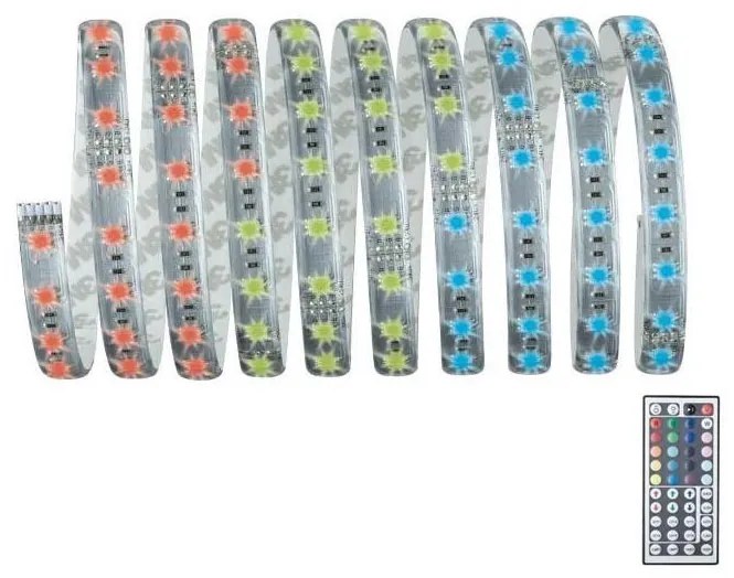 Bandă dimabilă LED RGB/40W MAXLED 3m 230V Paulmann 70673 + telecomandă