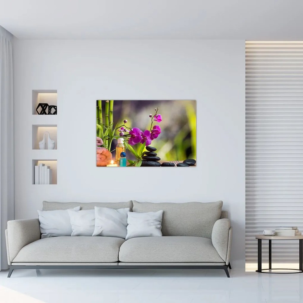 Tablou - spa and stones (90x60 cm)