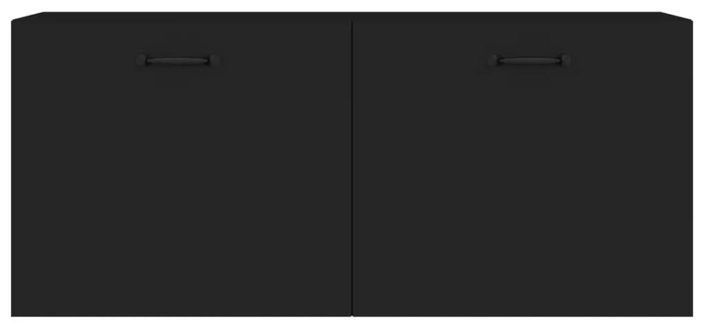 Comoda TV, negru, 80x35x36,5 cm, lemn prelucrat Negru