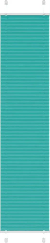 vidaXL Jaluzea plisată verde petrol 40x200 cm Lățime țesătură 39,4 cm
