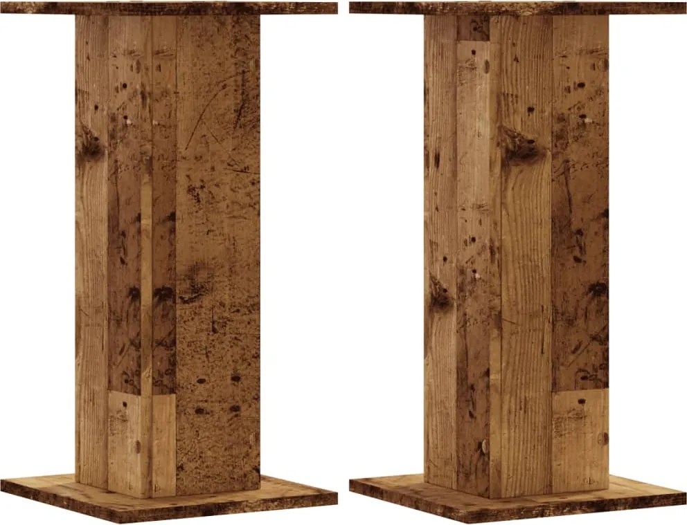 vidaXL Noptiere, 2 buc., lemn vechi, 30x30x60 cm, lemn prelucrat