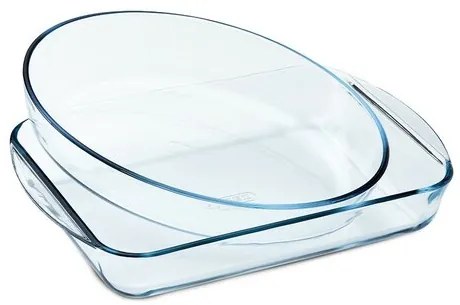 Pyrex Set de 2 vase de sticlă pentru cuptor, 2,7 l+ 2,2 l