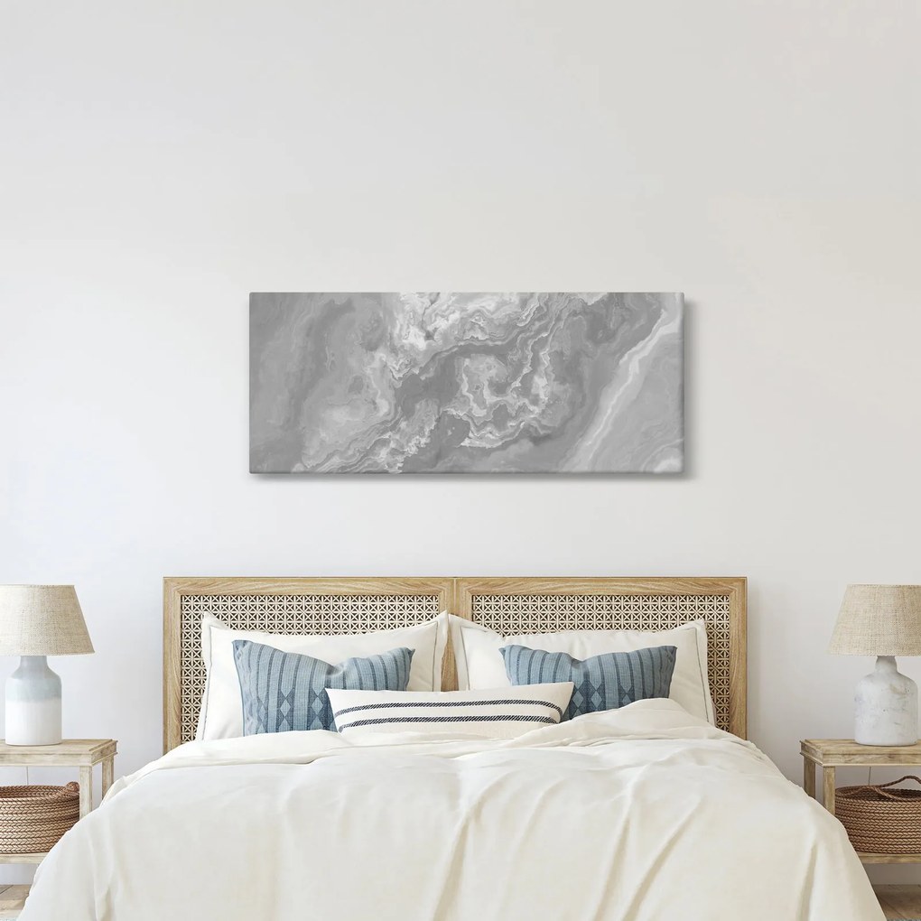 Tablou - Marmură în alb-negru (120x50 cm)