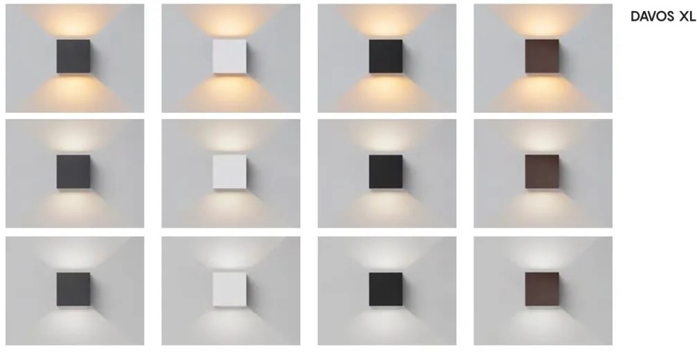 Aplica LED dimabila iluminat exterior ambiental IP54 DAVOS XL alb MA-8610