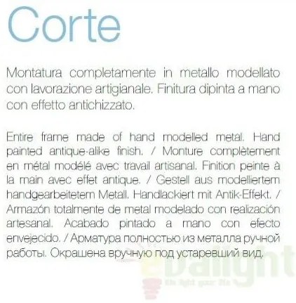 Candelabru clasic modelat si pictat manual finisaj alb antichizat CORTE SP12 097664
