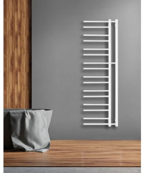 P.M.H. T2W-L - Radiator de baie tip scară THEIA, 352 W, 154 cm, stânga/alb