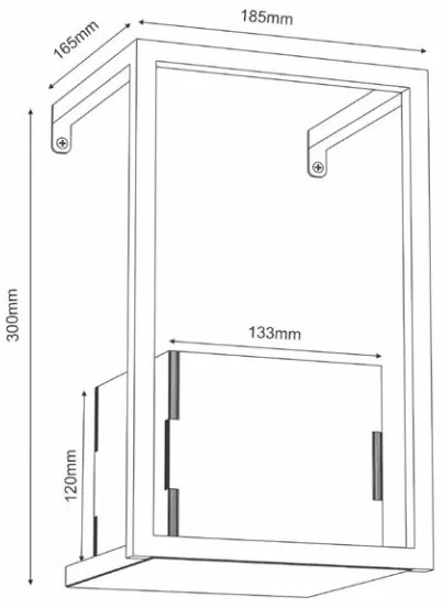 Ghiveci de flori de perete 30x18 cm