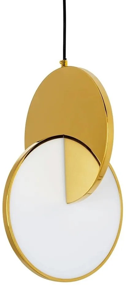 Lustra suspendata LED design decorativ Disc auriu