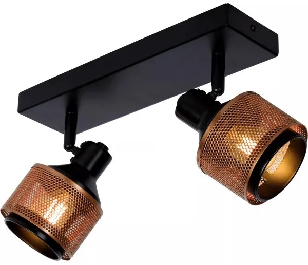 Spot Lucide 77980/02/30 RAFA 2xE14/40W/230V negru/bronz