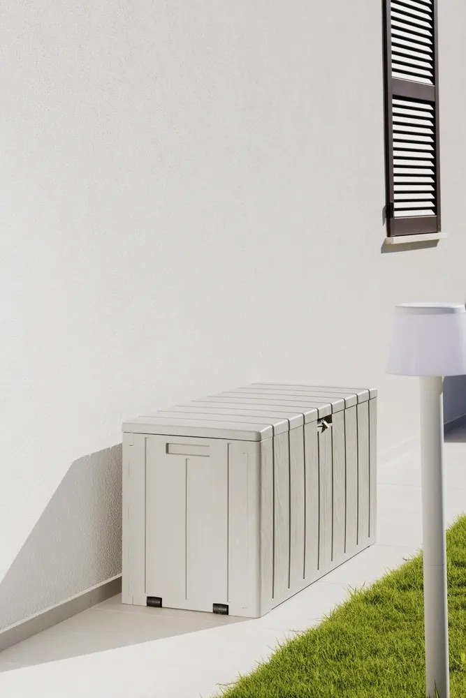 Cutie depozitare plastic gradina BRAVO 270 L - gri pal