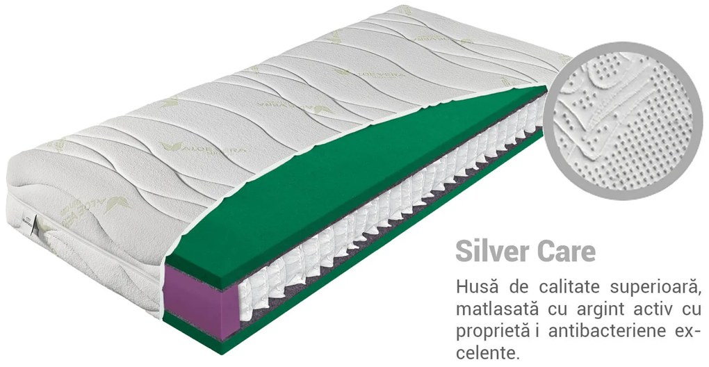 Saltea cu arcuri Zion AloeVera 120x200 Husă: Silver Care (husă suplimentară)