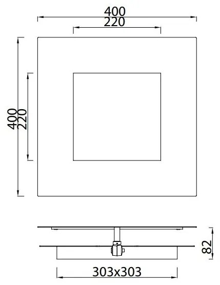 Aplica de perete LED design ambiental DALIA 40x40cm, alb/ auriu