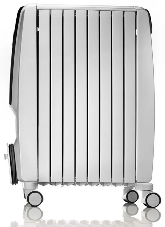 Radiator cu ulei DeLonghi TRD41025 DRAGON 4, 2500W, 3 trepte, Pana la 75 m², 10 elementi, Termostat, Functie anti-inghet, Alb