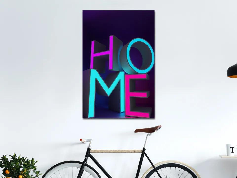Tablou canvas - Home Neon (1 Part) Vertical