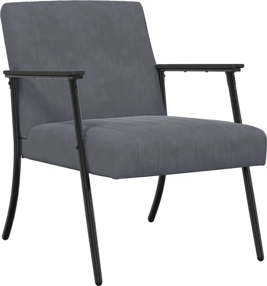 vidaXL fotoliu Gri închis 59 x 75 x 78 cm Catifea
