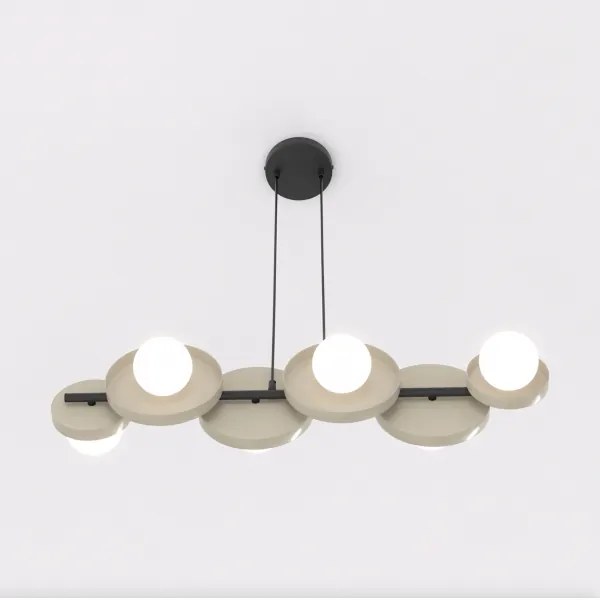 Lustră pe cablu MODEL 6xG9/8W/230V bej